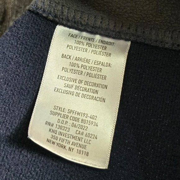 Spyder Men's Small Soft Shell Jacket Full Zip Hooded Navy Blue Gray Zip Pockets - Picture 11 of 11